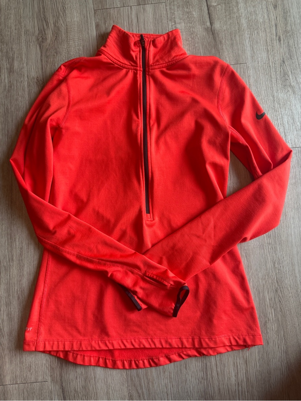 Nike Women's Red Half-Zip Turtleneck Pullover